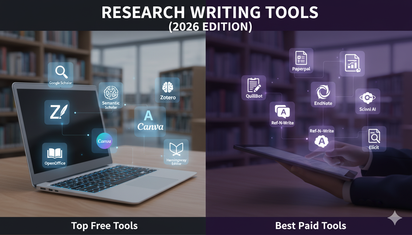 Best Free and Paid Research Writing Tools for 2026